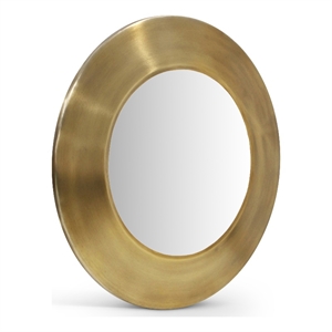 meridian furniture sphere gold iron framed mirror