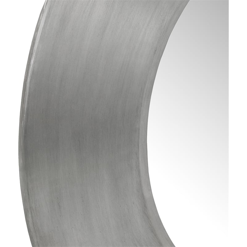 Meridian Furniture Sphere Silver Iron Framed Mirror