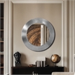 Meridian Furniture Sphere Silver Iron Framed Mirror