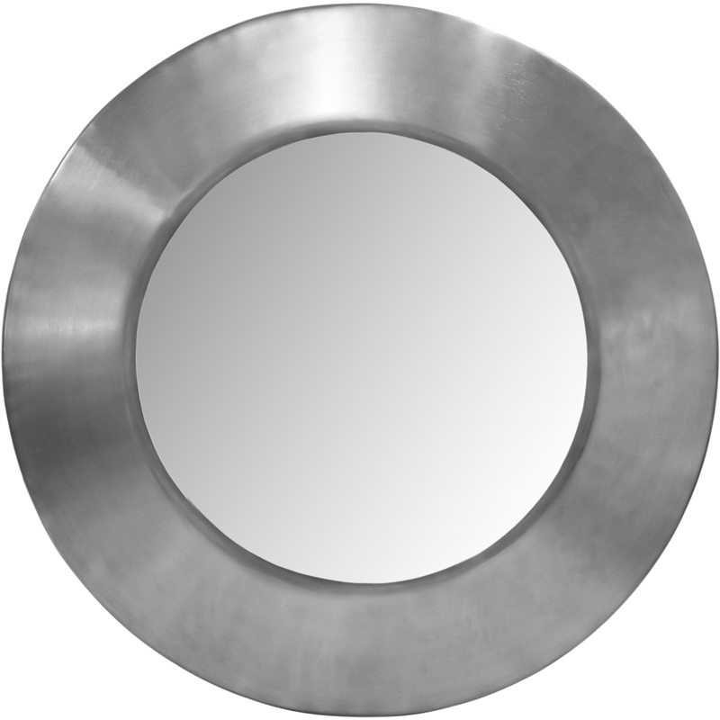 Meridian Furniture Sphere Silver Iron Framed Mirror