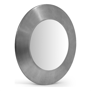 meridian furniture sphere silver iron framed mirror