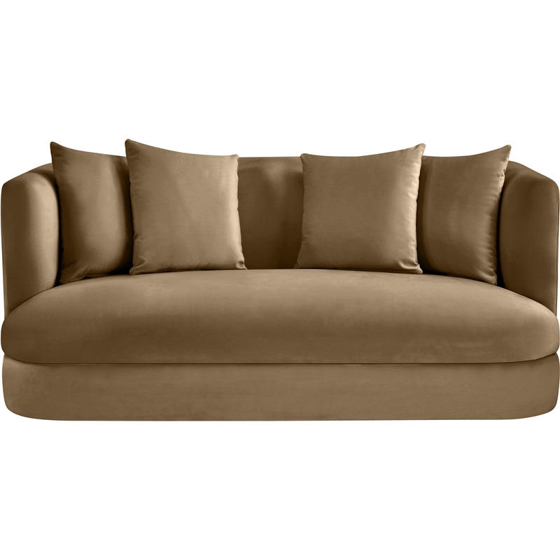 Meridian Furniture Alder Beige Velvet Loveseat