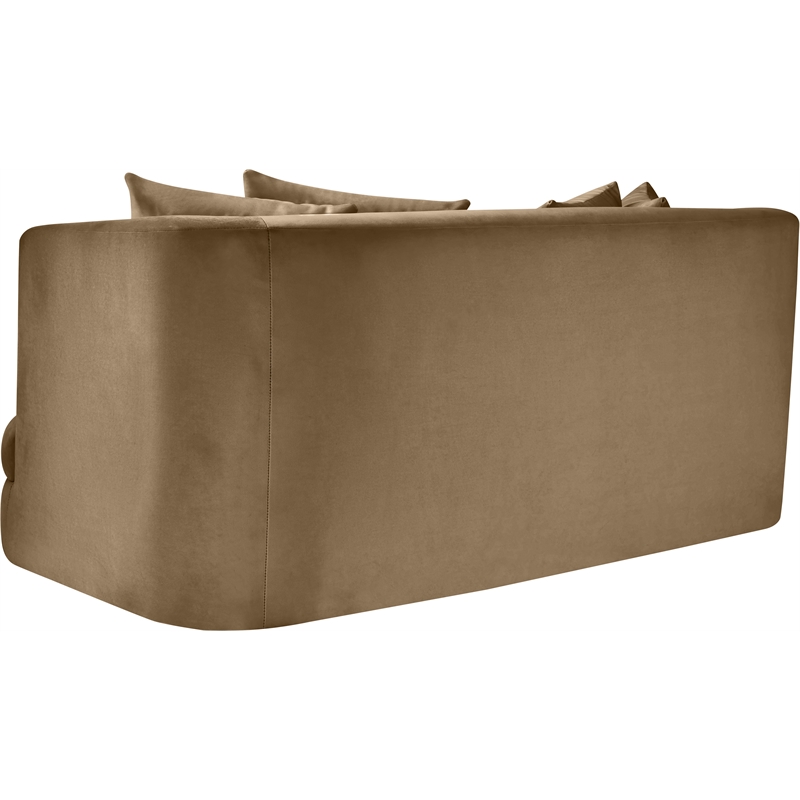 Meridian Furniture Alder Beige Velvet Loveseat