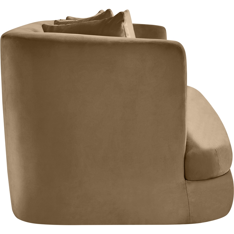 Meridian Furniture Alder Beige Velvet Loveseat