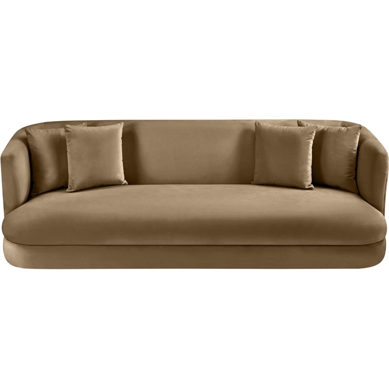 Meridian Furniture Alder Beige Velvet Sofa