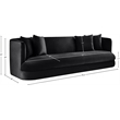 Meridian Furniture Alder Black Velvet Sofa