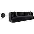 Meridian Furniture Alder Black Velvet Sofa
