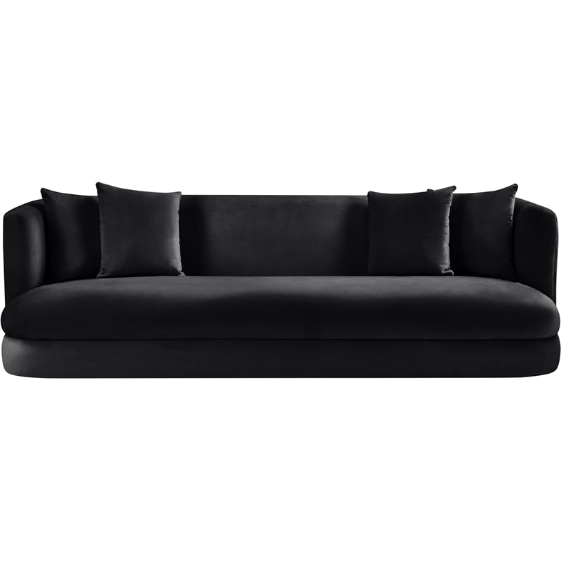Meridian Furniture Alder Black Velvet Sofa