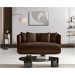Meridian Furniture Alder Brown Velvet Loveseat