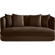 Meridian Furniture Alder Brown Velvet Loveseat