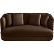 Meridian Furniture Alder Brown Velvet Loveseat