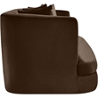 Meridian Furniture Alder Brown Velvet Loveseat