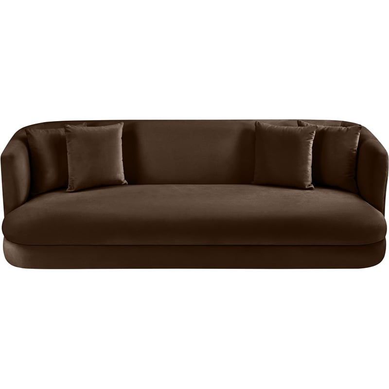 Meridian Furniture Alder Brown Velvet Sofa