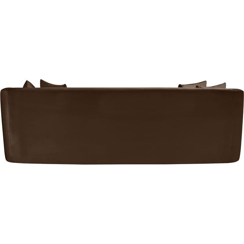 Meridian Furniture Alder Brown Velvet Sofa