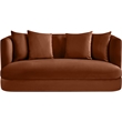 Meridian Furniture Alder Cognac Velvet Loveseat