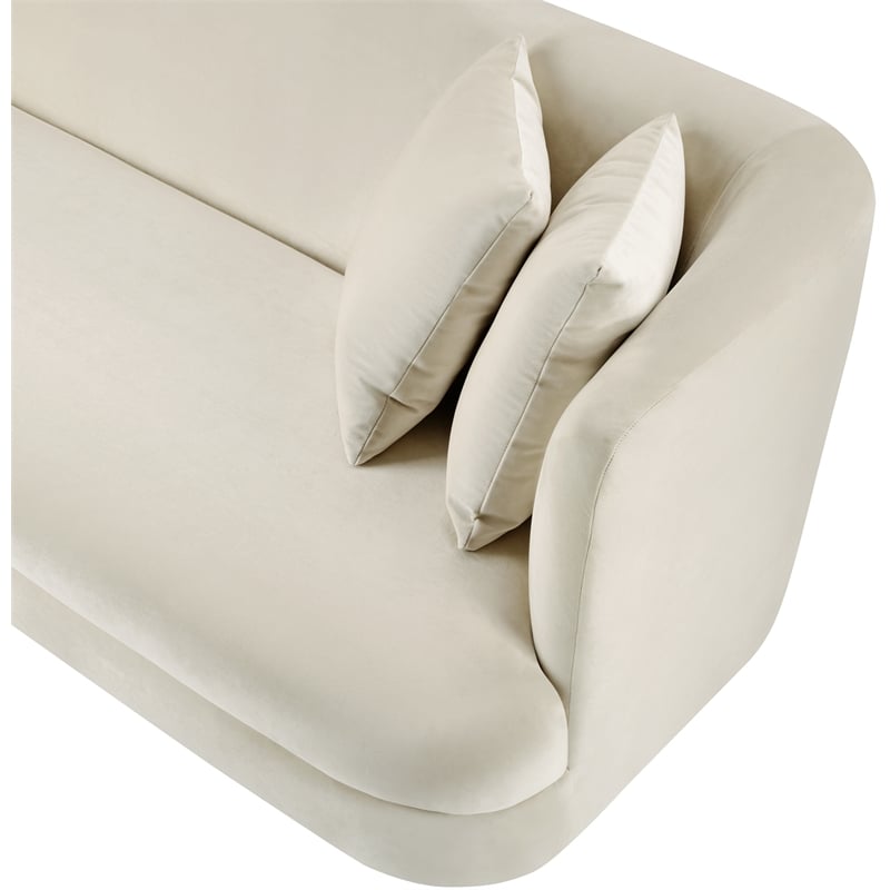 Meridian Furniture Alder Cream Velvet Loveseat