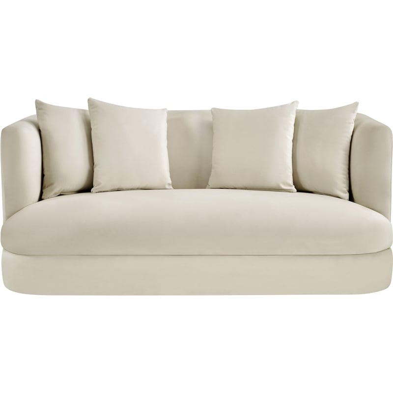 Meridian Furniture Alder Cream Velvet Loveseat