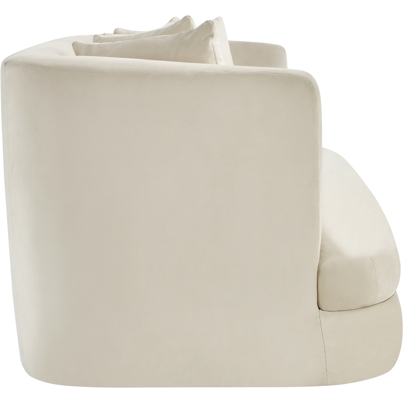 Meridian Furniture Alder Cream Velvet Loveseat