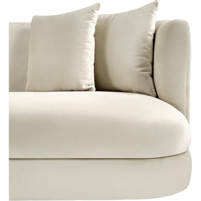 Meridian Furniture Alder Cream Velvet Loveseat