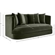 Meridian Furniture Alder Green Velvet Loveseat