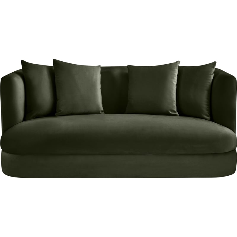 Meridian Furniture Alder Green Velvet Loveseat