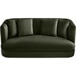 Meridian Furniture Alder Green Velvet Loveseat