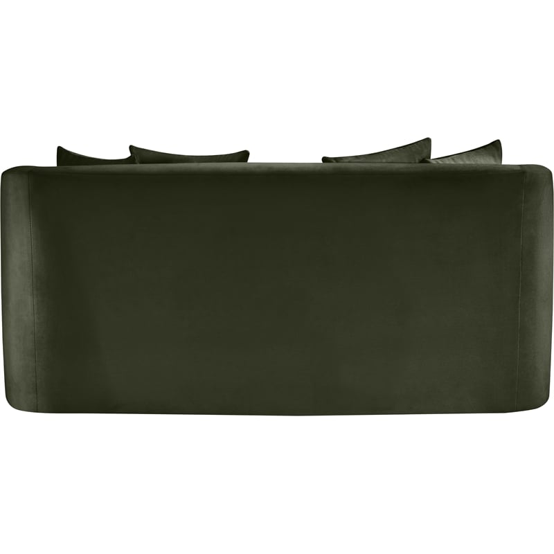 Meridian Furniture Alder Green Velvet Loveseat