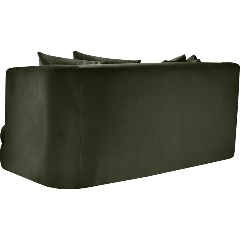 Meridian Furniture Alder Green Velvet Loveseat