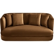 Meridian Furniture Alder Saddle Velvet Loveseat