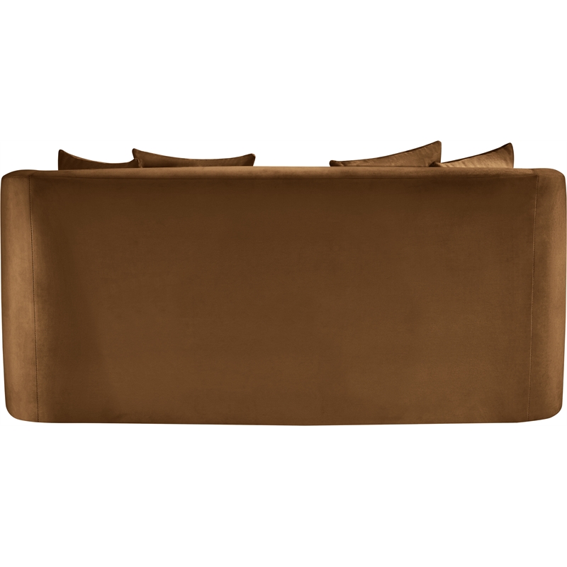 Meridian Furniture Alder Saddle Velvet Loveseat
