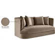 Meridian Furniture Alder Taupe Velvet Loveseat