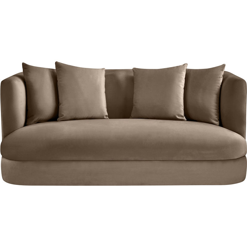 Meridian Furniture Alder Taupe Velvet Loveseat