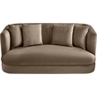 Meridian Furniture Alder Taupe Velvet Loveseat