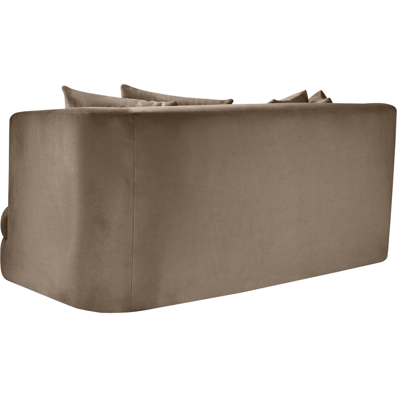 Meridian Furniture Alder Taupe Velvet Loveseat