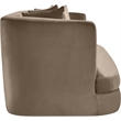 Meridian Furniture Alder Taupe Velvet Loveseat