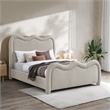 Meridian Furniture Gavin Beige Chenille Fabric Queen Bed