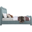Meridian Furniture Gavin Blue Chenille Fabric King Bed