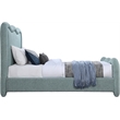 Meridian Furniture Gavin Blue Chenille Fabric Twin Bed