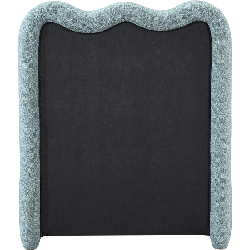 Meridian Furniture Gavin Blue Chenille Fabric Twin Bed
