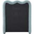 Meridian Furniture Gavin Blue Chenille Fabric Twin Bed