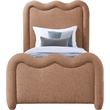 Meridian Furniture Gavin Cognac Chenille Fabric Twin Bed