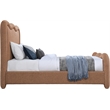 Meridian Furniture Gavin Cognac Chenille Fabric Twin Bed