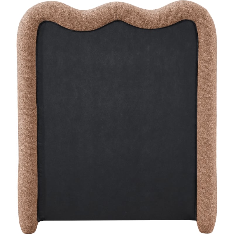 Meridian Furniture Gavin Cognac Chenille Fabric Twin Bed