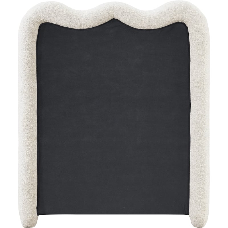 Meridian Furniture Gavin Cream Chenille Fabric Twin Bed