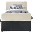 Meridian Furniture Ivy Black Velvet Twin Trundle/Storage Bed