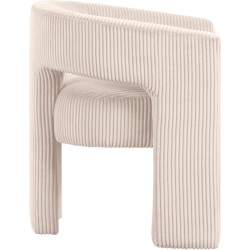 Meridian Furniture Riz Beige Microsuede Corduroy Accent/Dining Chair
