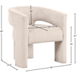 Meridian Furniture Riz Beige Microsuede Corduroy Accent/Dining Chair