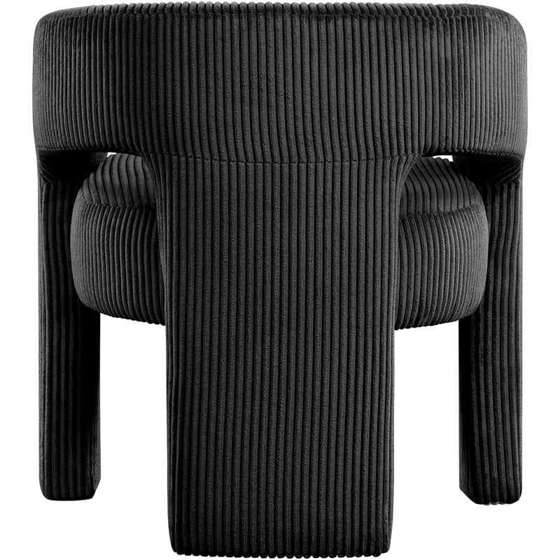 Meridian Furniture Riz Black Microsuede Corduroy Accent/Dining Chair
