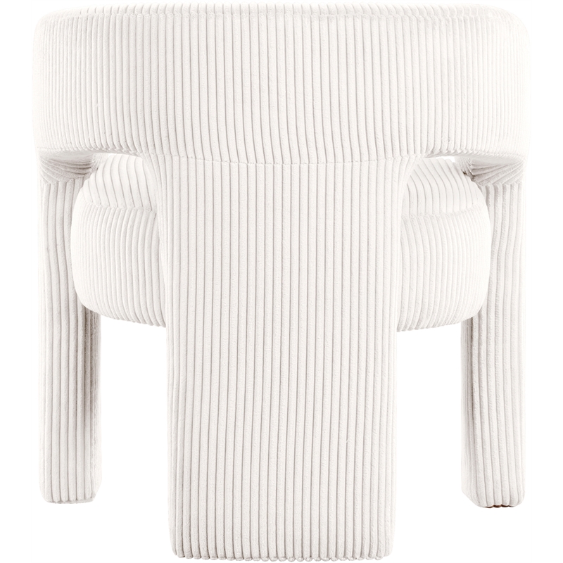 Meridian Furniture Riz Cream Microsuede Corduroy Accent/Dining Chair