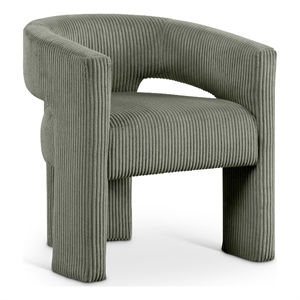 Meridian Furniture Riz Green Microsuede Corduroy Accent/Dining Chair